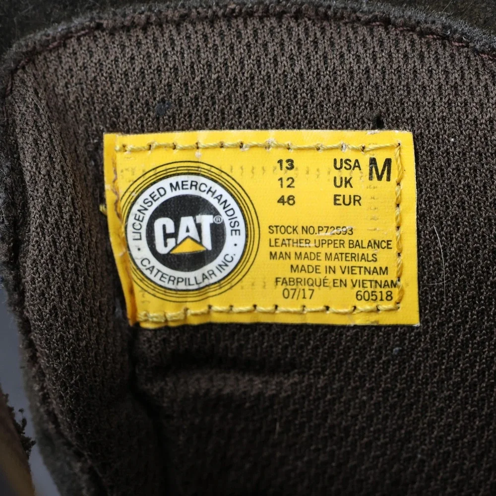 Caterpillar Boots Mens Size 13 Brown Leather‎ Walking Machines Work Hiking Ankle